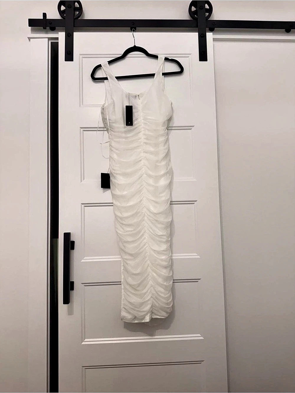 Lulus Vibrant Allure White Square Neck Sleeveless Bodycon Midi Dress Midi Dress